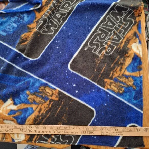 Star Wars Handmade Fleece Poncho Hooded Blue Galaxy Medium Size Adult or Teen - Picture 4 of 10